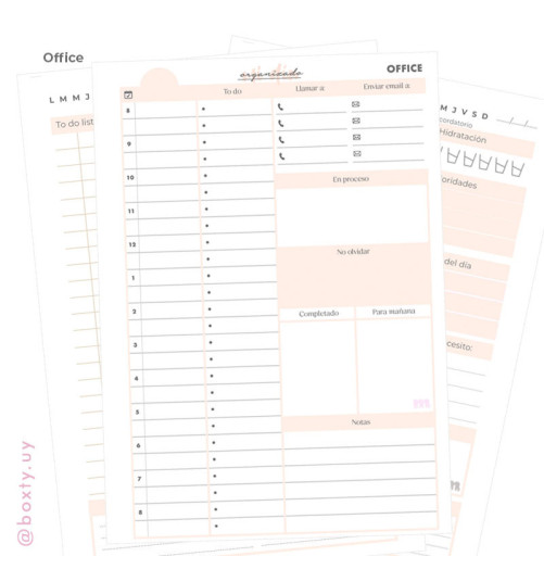 Pack Organizadores diarios
