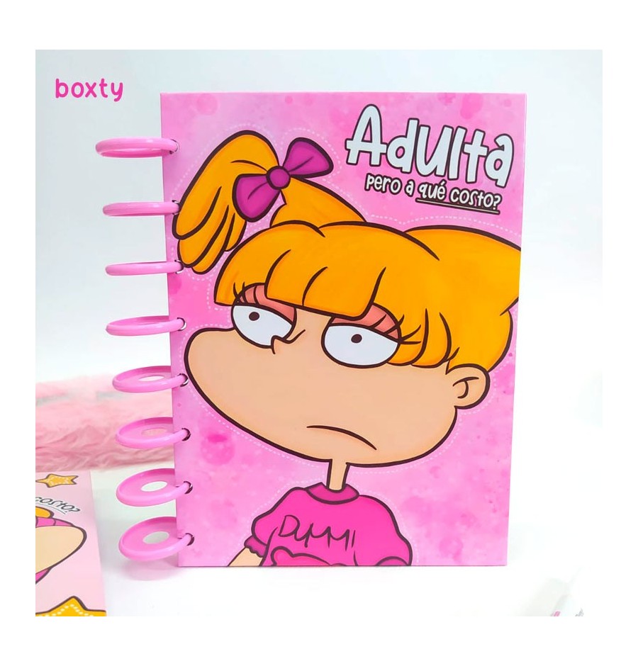 Cuaderno A5 Angelica fucsia