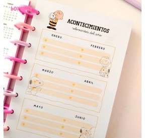 Planner perpetuo A5 Snoopy