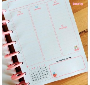 Agenda semanal A5 Cherry Power
