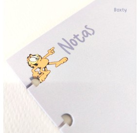 hojas notas garfield