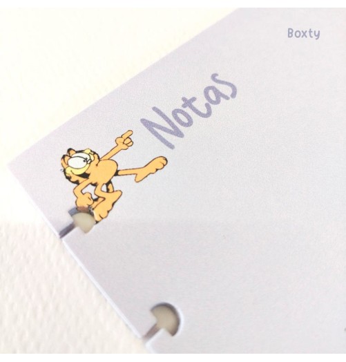 hojas notas garfield